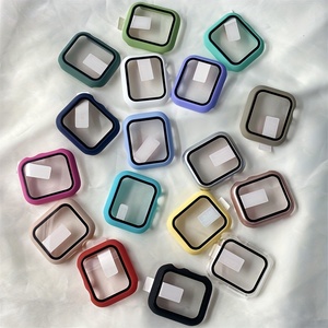 Lot de <span class=keywords><strong>4</strong></span> coques avec protection d'écran en verre trempé intégrée, compatibles avec <span class=keywords><strong>Apple</strong></span> <span class=keywords><strong>Watch</strong></span> Series 9, 8, 7 (41 mm, 45 mm), Series 6, SE, 5, <span class=keywords><strong>4</strong></span> (40 mm, 44 mm) - Product Image 6