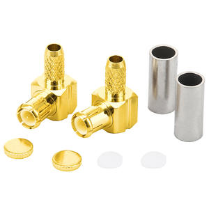 Разъем MCX-C-JW1.5 (папа) угловой для коаксиальных кабелей RG316 и RG174, обжимной, 0-6 ГГц - Product Image 1