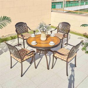 Table de banquet en fonte d'aluminium durable Grand Royal - Style baroque européen, 10 places, pour <span class=keywords><strong>l</strong></span>'extérieur, pour villa et hôtel - Product Image 4