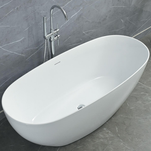 Moderno CUPC CE acrilico Freestanding vasca da bagno ovale sottile bordo migliore vendita modello durevole funzione di ammollo per interni per adulti - Product Image 2