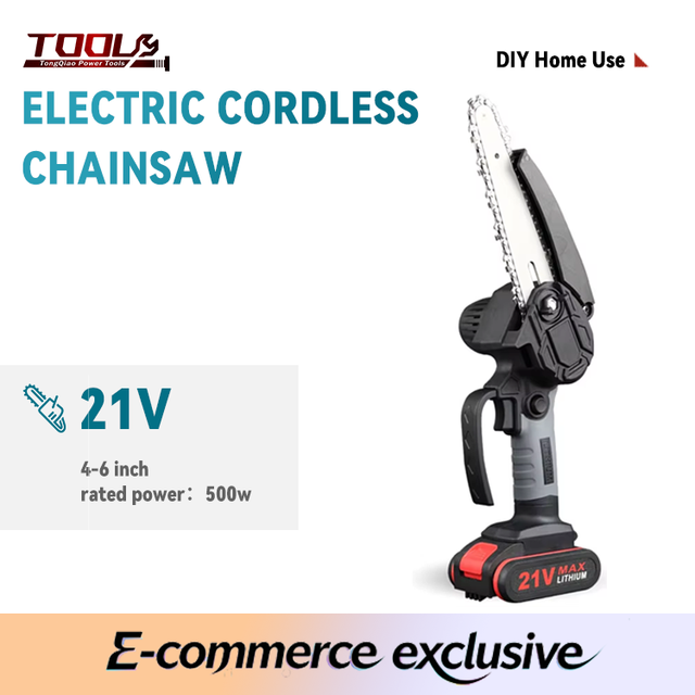 Portable One-Handed Electric Chain Saw Mini 4inch 6inch Lithium Wireless Logging Tool Industrial Battery Power Saws for Tree