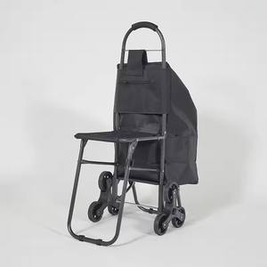 Draagbare Opvouwbare Sterke Drie Wielen Lichtgewicht Boodschappentas <span class=keywords><strong>Trolley</strong></span> Kar Met Stoel En Klimwiel - Product Image 5