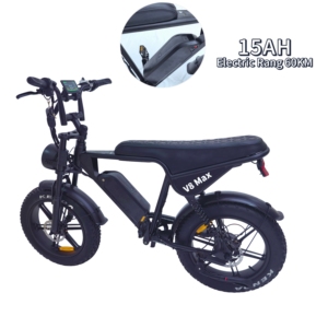 Bicicleta Eléctrica V8 de 20 Pulgadas con Llantas Gruesas, 250W 500W, Batería de Litio de 48V - Product Image 6