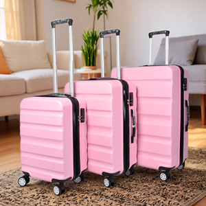 Valises d'étudiant personnalisées légères unisexes, petites valises de voyage à roulettes avec serrure à combinaison, roues pivotantes, poche zippée - Product Image 1