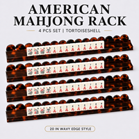Jeu de Mahjong Américain Personnalisé pour Halloween, Tuiles en Acrylique à 4 Couches avec Dos en Écaille de Tortue, Art Débossé, OEM ODM Marque Privée