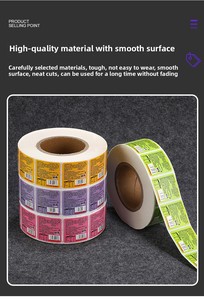 Autocollant adhésif, étiquette en papier imperméable avec impression offset - Product Image 6