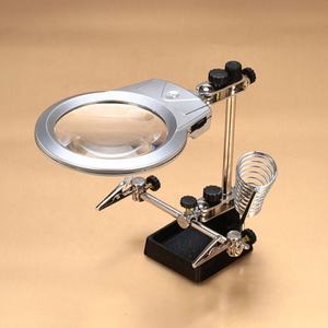 Loupe de table 90 mm avec clip auxiliaire <span class=keywords><strong>pour</strong></span> réparation de montres, cartes de circuits imprimés, lecture <span class=keywords><strong>pour</strong></span> personnes âgées, point de croix 16129-A - Product Image 2