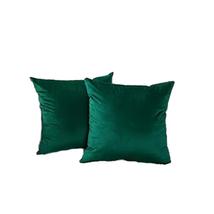 Wholesale Super <strong>Green</strong> Soft Velvet Pillow Cover Solid Color Polyester <strong>Sofa</strong> <strong>Cushion</strong> for Farmhouse Room Couch Decoration - Product Image 1