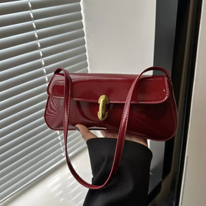 Sacs <span class=keywords><strong>à</strong></span> <span class=keywords><strong>bandoulière</strong></span> vintage en cuir PU <span class=keywords><strong>pour</strong></span> femmes, sacs sous le bras de couleur unie, sacs <span class=keywords><strong>à</strong></span> main décontractés <span class=keywords><strong>pour</strong></span> femmes avec fermoir, pochette <span class=keywords><strong>pour</strong></span> <span class=keywords><strong>téléphone</strong></span> - Product Image 1