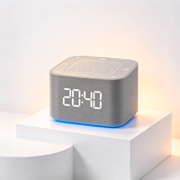 Speaker Mesin White Noise Jam Digital 8 Mode Lampu RGB Perangkat Tidur Isi Ulang untuk Rumah, Perjalanan, Hotel