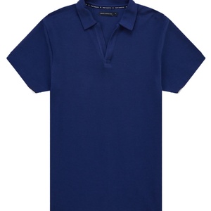 Camiseta de Golf para Hombre, Cuello en V, de Poliéster, Tejida, Estampada, de Manga Corta, Casual, Elegante, de Corte Regular, de Secado Rápido - Product Image 6