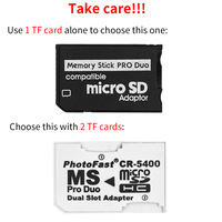 Lector de Tarjetas de Memoria TISHRIC Pro Duo, Adaptador de Tarjetas SD, Micro SDHC, TF a Memory Stick MS Pro Duo para Juegos/PSP/Cámara