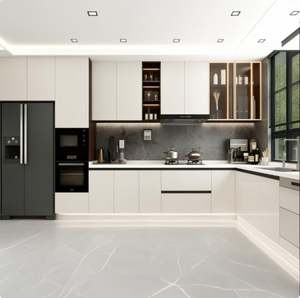 Gabinetes de Cocina Modernos de Aluminio de Diseño de Lujo Zofa Living, Puerta de Laca Ecológica, Incluye Fregadero - Product Image 6