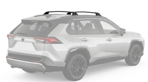 Barres transversales <span class=keywords><strong>de</strong></span> <span class=keywords><strong>toit</strong></span> aérodynamiques compatibles Toyota <span class=keywords><strong>RAV4</strong></span> <span class=keywords><strong>2019</strong></span>-2023, en alliage d'aluminium, porte-bagages verrouillable, réduction du bruit du vent - Product Image 4