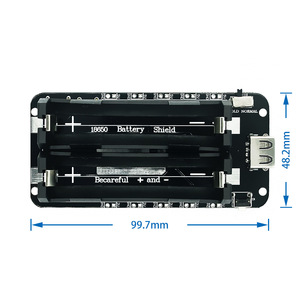 HSW <span class=keywords><strong>ESP8266</strong></span> ESP32 Double Shield pour Batteries au Lithium <span class=keywords><strong>18650</strong></span> V8, Module de Charge pour Batteries <span class=keywords><strong>18650</strong></span>, Support de Batterie pour Power Bank Mobile - Product Image 3