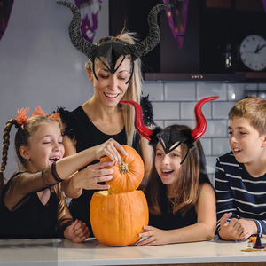 Nouveau serre-tête en forme de corne pour Halloween 2026, style européen et américain, pour enfants et adultes, accessoire de fête et de photographie, motif fantôme - Product Image 3