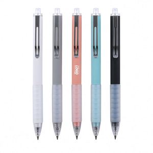 Custom Retractable Ballpoint Pens With Soft Grip Medium Point 1Mm <b>Black</b> Ink Office Use - Ideal for Men & Women - Product Image 1