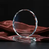 Groothandel Nieuwe Ontwerp Optische K9 Lege Ronde Kristallen Glazen Trofee 2021 Persoonlijkheid Custom Crystal Award Trofeeën