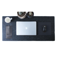Tapis de bureau multifonctionnel classique en cuir marron écologique avec support pour stylo, pochette pour cartes, organiseur, pour jeux, PC, ordinateur portable et protection thermique