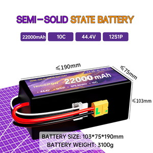 Batterie de drone agricole au lithium-ion semi-solide Hosopow haute densité 12,5 Ah 22 Ah 29,5 Ah 40 Ah 66 Ah 5C 22,2 V 29,6 V - Product Image 3