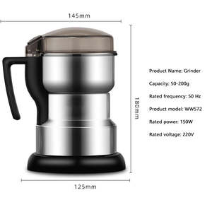 Moulin à café électrique domestique et <span class=keywords><strong>de</strong></span> qualité hôtelière, machine à café industrielle pour expresso, herbes, épices, noix et grains - Product Image 2