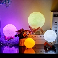 Lámpara de Luna que cambia, luz de luna, Usb, Control táctil, Multicolor, respetuoso con el medio ambiente
