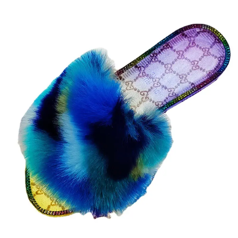 Zapatillas planas de gelatina de plástico para mujer, nuevas zapatillas coloridas con lentejuelas de diamantes de piel, multicolor, 2021
