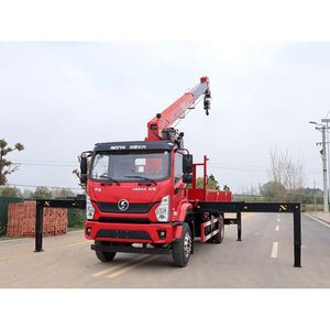 Camion grue hydraulique Shacman 4x2 8 tonnes avec rampe de chargement pour le transport de machines - Product Image 6