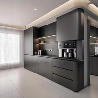 Meuble de salle à manger et de rangement à vin en bois massif sur mesure pour toute la maison, design moderne et épuré, mobilier de salon