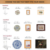 Support de Présentation Pliable en Acrylique de Haute Qualité pour Assiettes/Plats, Présentoir/Support/Coque/Rehausseur en Plastique, Utilisation Autonome en Intérieur
