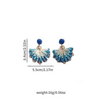 Anting Bunga Warna-warni dari Rumput Lafite Gaya Hawaii, Tenunan Tangan Bohemian Kelas Atas HL untuk Wanita