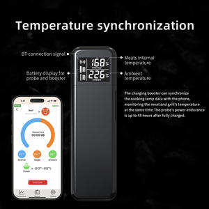 Thermomètre à viande intelligent sans fil longue portée J&R, thermomètre alimentaire Bluetooth pour barbecue, pour four - Product Image 3