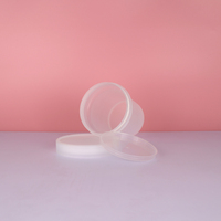 100ml & 500ml Pot de masque en plastique givré de qualité alimentaire PP Pot de gommage et de cire vide pour cosmétique Pudding Crème glacée Dessert Tasse Couvercle