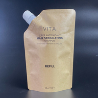 Sac à eau Recyclable de 500ML, pochettes de recharge alimentaire, emballages liquides, soins capillaires, Stand Up, pochette à bec en papier Kraft