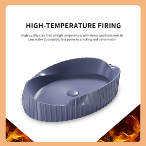 Colorato nuovo arrivo creatività forma irregolare piano del tavolo in porcellana lavabo lavabo da appoggio in ceramica lavabo per <span class=keywords><strong>bagno</strong></span> - Product Image 4