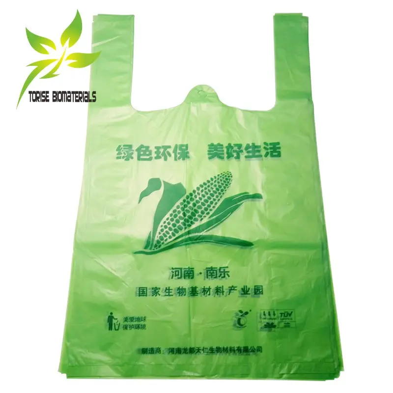 100% biodegradabile eco friendly compostabile shopping borse per il trasporto degradabili in plastica non plastica