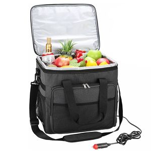 Réfrigérateur de refroidisseur de voiture Portable 12V pour voyages en voiture grande capacité refroidisseur de vin électronique thermique sac enfichable imprimé pour voyage - Product Image 1