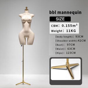 <span class=keywords><strong>Mannequin</strong></span> de <span class=keywords><strong>couture</strong></span> demi-corps en fibre de verre BBL pour présentation de vêtements féminins (hanches et sous-vêtements) en magasin de mode européenne et américaine, grande taille - Product Image 4
