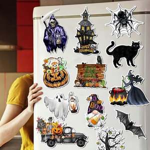 Decoraciones magnéticas de Halloween para refrigerador, coche, armario, puerta de garaje, pegatinas magnéticas para nevera, calcomanías magnéticas impermeables de Halloween - Product Image 4