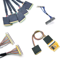 Cable Micro Coaxial LCD LVDS de 0.5mm de paso, 30 pines, 40 pines, conector 20454 con aislamiento de PVC/PTFE para pantalla de portátil, longitud personalizada