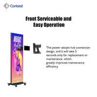 Écran LED pliable Canbest P1.2 P1.5 P1.8 4K HD, panneau mural vidéo LED mobile d'intérieur P2.5, écran LED portable pour affiches