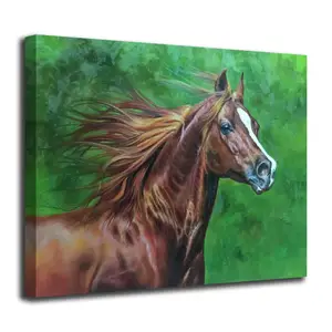 मूल कला आधुनिक लोकप्रिय सुंदर दौड़ने वाले घोड़े घर की सजावट के लिए कैनवास पर 100% हाथ से चित्रित तेल पेंटिंग