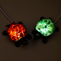 RUNYANGSHI Vente en gros d'objets artisanaux en cristal, lampe de nuit USB en cristal naturel en forme de tortue, lampe tortue animale, cadeau de guérison Reiki