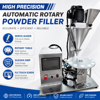 Machine de remplissage rotative à vis sans fin pour poudres, ligne d'emballage automatique pour café, épices, farine, assaisonnements, aliments en poudre, bouteilles, bocaux et boîtes