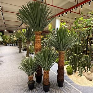 Arbres d'Agave Artificiels Dream Castle 100-200cm en Caoutchouc Souple pour Aménagement Paysager Intérieur Style Désert, Plantes en Pot - Product Image 1