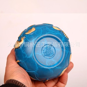 Bassin à trésors/sac à monnaie en cuivre pur, cadeau de pendaison de crémaillère/cérémonie d'inauguration, objet artisanal, porte-bonheur poisson koi, ornement en cuivre - Product Image 3