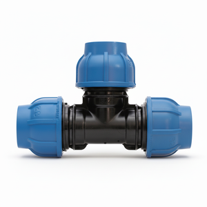 Raccordo a T in Nylon 90 mm Giunto 25x25x25 PN16 Confezione da 4 per Sistemi di Irrigazione Agricola - Product Image 1