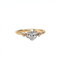 Bague à trois pierres en diamant de laboratoire IGI OEM, 2 carats, VVS1, couleur D, or 14 carats, cadeau d'anniversaire, vente en gros