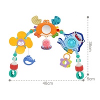Lit pour bébé Poussette Landau Siège Auto Jouets Arc De Voyage Avec Miroir Et Jouets Suspendus Pour Bébé