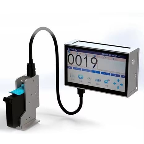 12.7mm 25.4mm 7'' High Speed TIJ Online Inkjet Date Printer for Coding Batch Number QR Code bar Code logo Multi Heads Optional